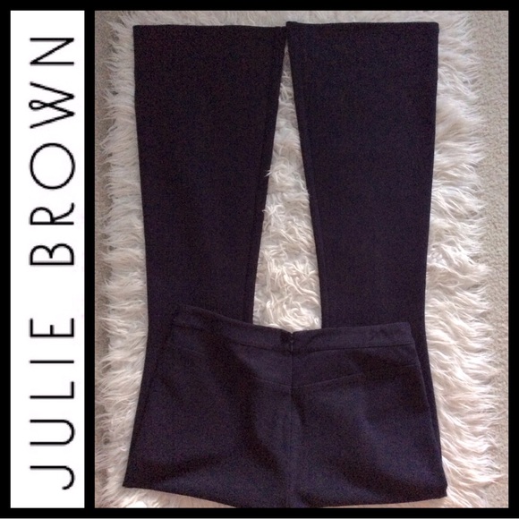 Julie Brown NYC Navy Ponte Flare Leg Pants - Picture 5 of 7